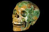 Realistic, Polished Autumn Jasper Skull #151219-2